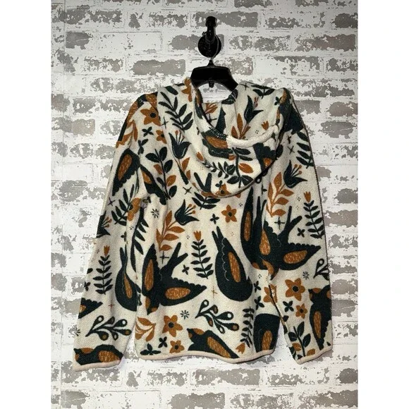 NEW! Happy Earth Hygge Sherpa 100% Organic Full Zip Hooded Sweater Jacket $210 - Picture 4 of 7